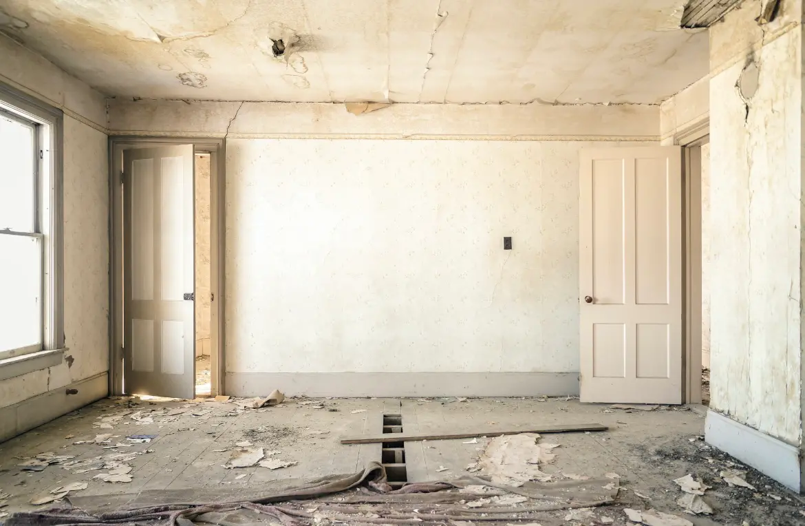 Waste disposal crew managing a cleanout project in Ellington